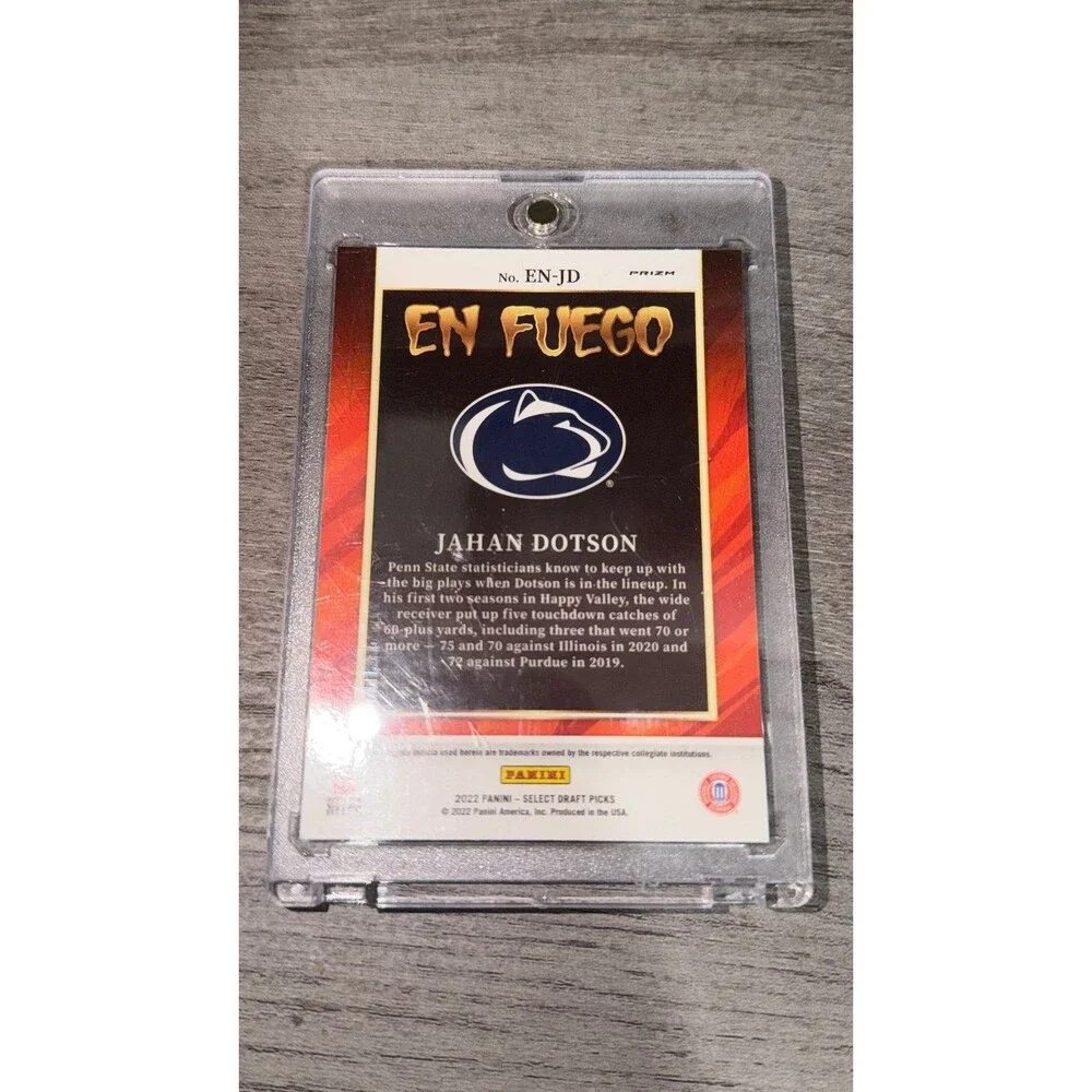 2022 Panini Draft Picks Football En Fuego Jahan Dotson - Penn State Card